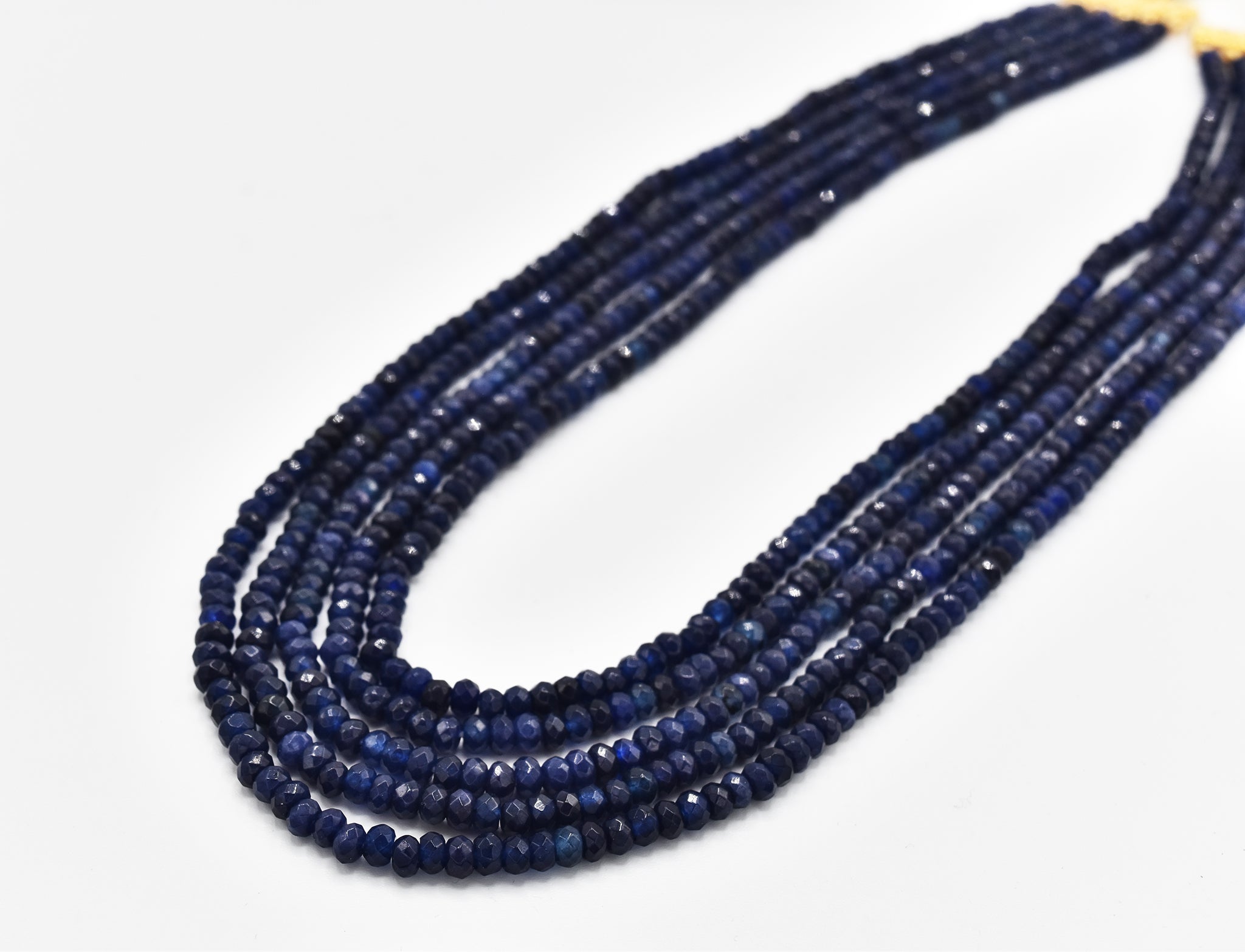 Nino Navy Blue Bead Necklace - The Pashm