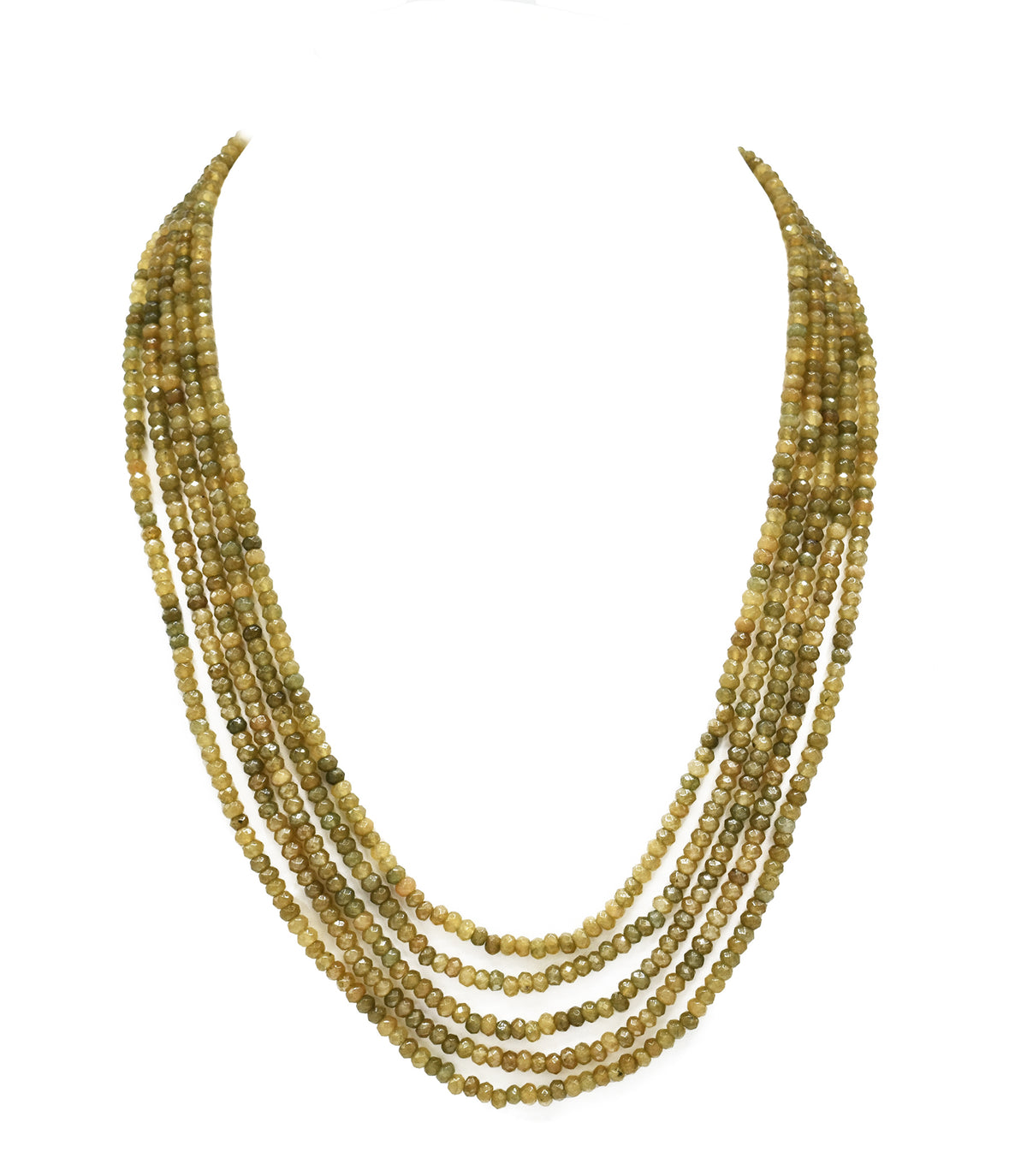 Nino Olive Bead Necklace - The Pashm