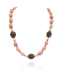 Kia Peach Stone Beads Necklace - The Pashm