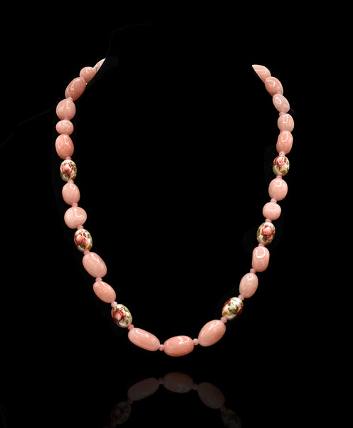 Lilith Peach Color Stone Beads Necklace - The Pashm