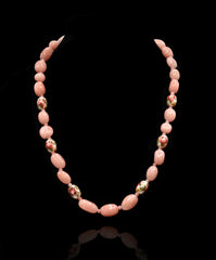 Lilith Peach Color Stone Beads Necklace - The Pashm