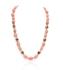 Lilith Peach Color Stone Beads Necklace - The Pashm