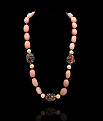 Kia Peach Stone Beads Necklace - The Pashm