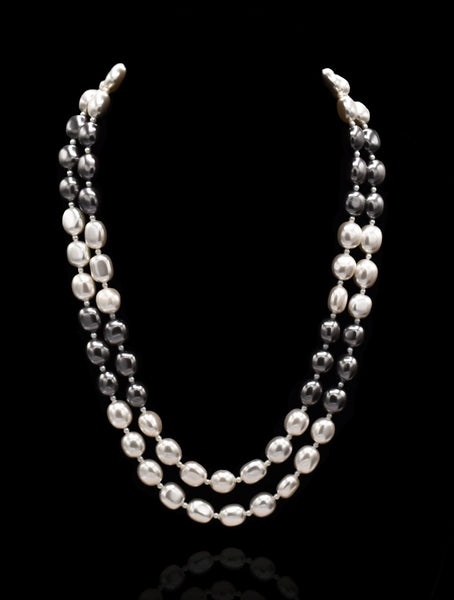 Zariah Grey Pearl Necklace - The Pashm