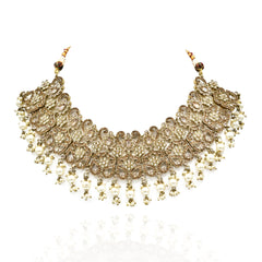 Sarita Polki Studded Set - Pearl - The Pashm