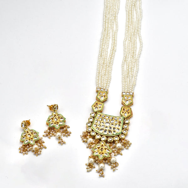 Sundari Kundan Pearl Pendant Set - The Pashm