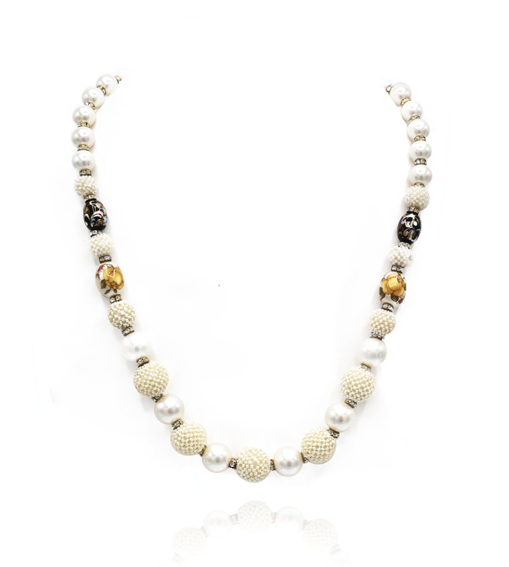Zoey Meshed Pearl Necklace - The Pashm