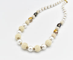 Zoey Meshed Pearl Necklace - The Pashm