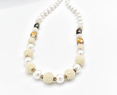 Zoey Meshed Pearl Necklace - The Pashm