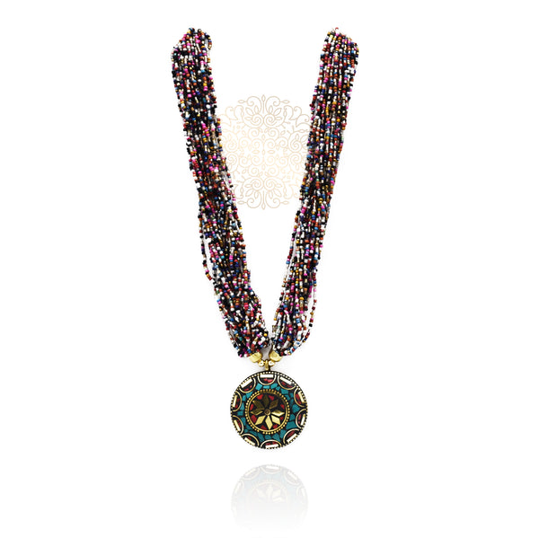 Kalinda Multicolor Beaded Masai Necklace - The Pashm