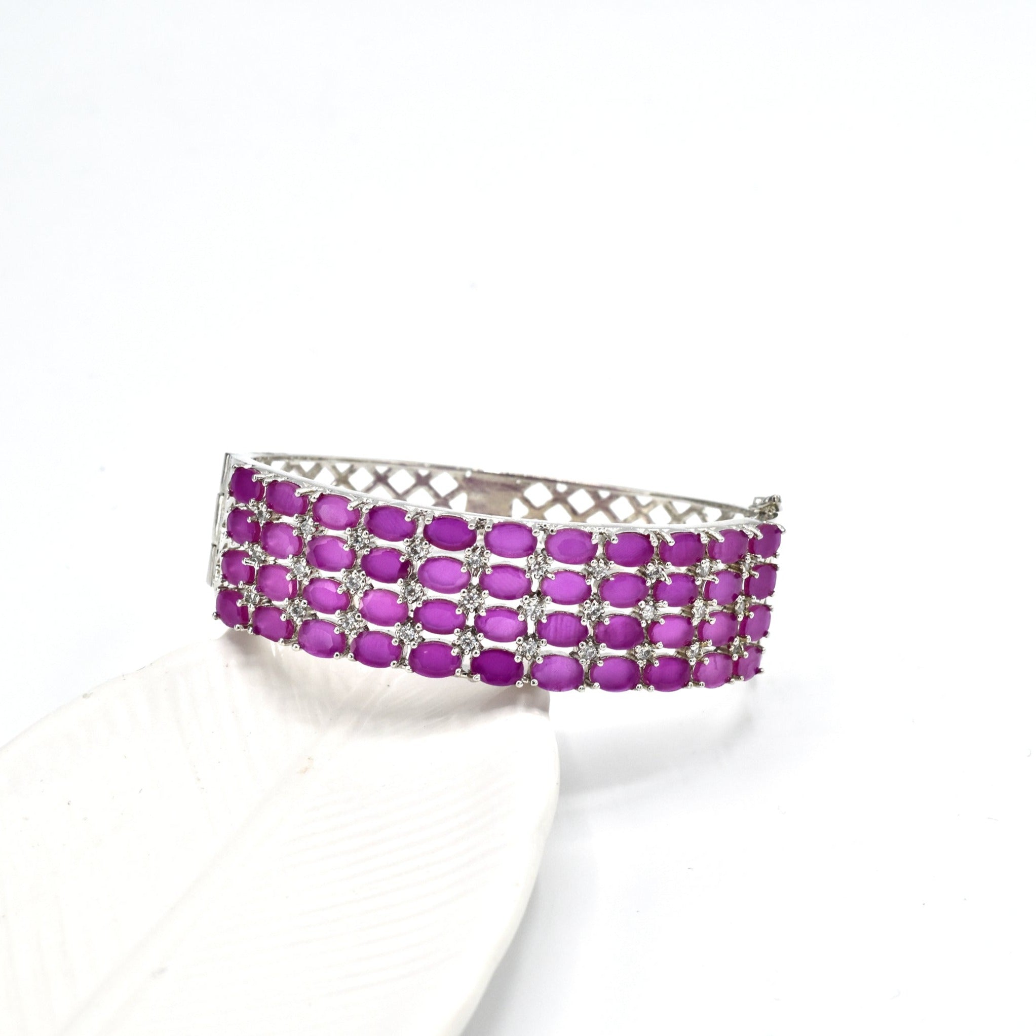 Meera Pink Stone Bracelet - The pashm