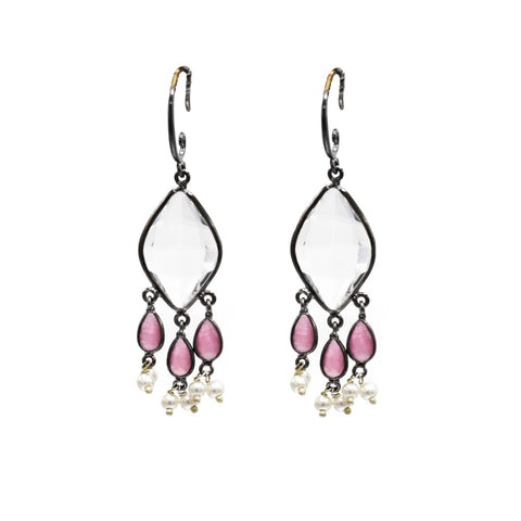 Crystal Pink Earrings - The Pashm
