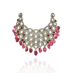 Ananya Tourmaline Drops Kundan AD Choker - The Pashm