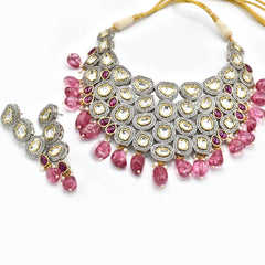 Ananya Tourmaline Drops Kundan AD Choker - The Pashm