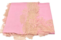 Shimmering French Lace Border Pashmina Shawl