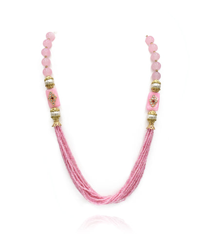 Grace Multi Layer Pink Necklace - The Pashm