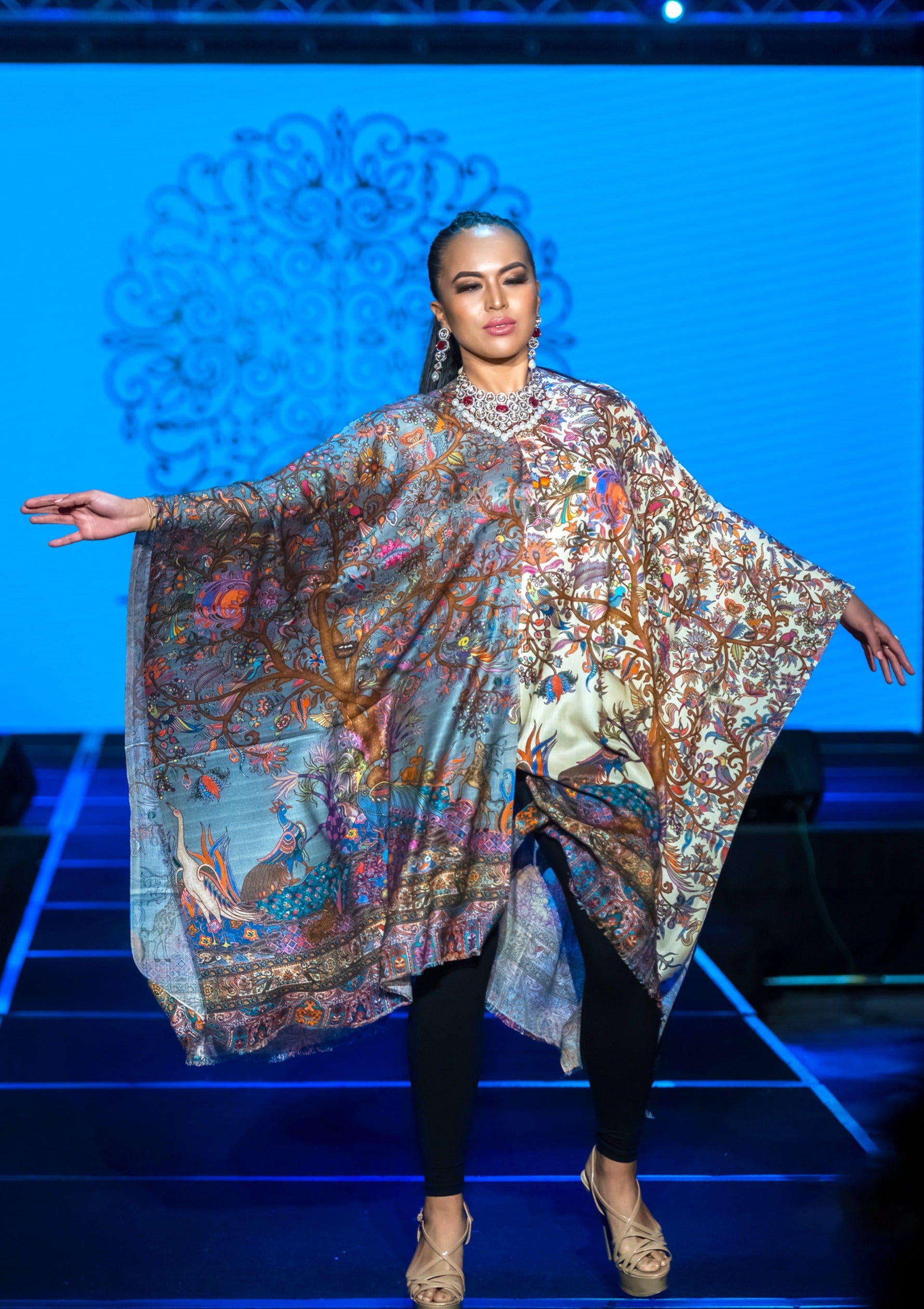 Tree Of Life Printed Shawl - The Pashm