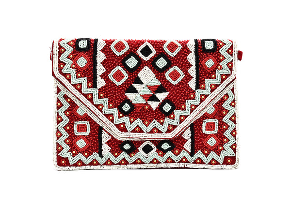 Cadence Aztec Bead Bag - The Pashm