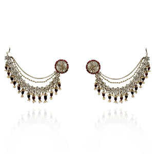 Siddhi Mirror Earrings Red - The Pashm