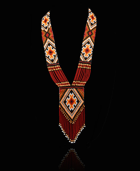 Zara Hand Knitted Bead Necklace - Pumpkin