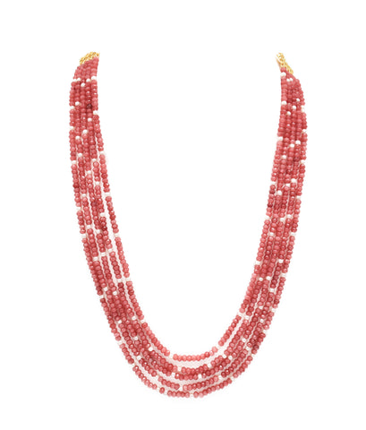 Ishya Rose Pink Bead Necklace - The Pashm