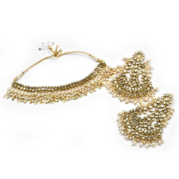 Nirmal Gold Leaf Pearl Set - The Pashm