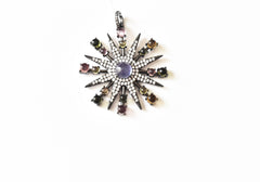 Sunburst Celestial Studded Pendant