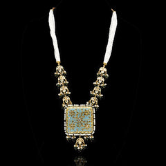 Sanjana Turquoise Lac Pearl Necklace Set - The Pashm