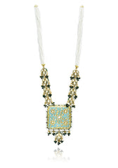 Sanjana Turquoise Lac Pearl Necklace Set - The Pashm