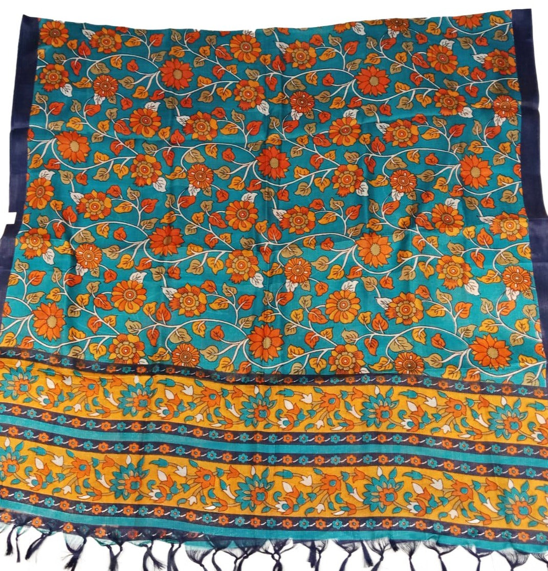 Printed Chanderi Silk Dupatta - The Pashm