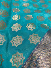 Teal Two Color Banarasi Dupatta