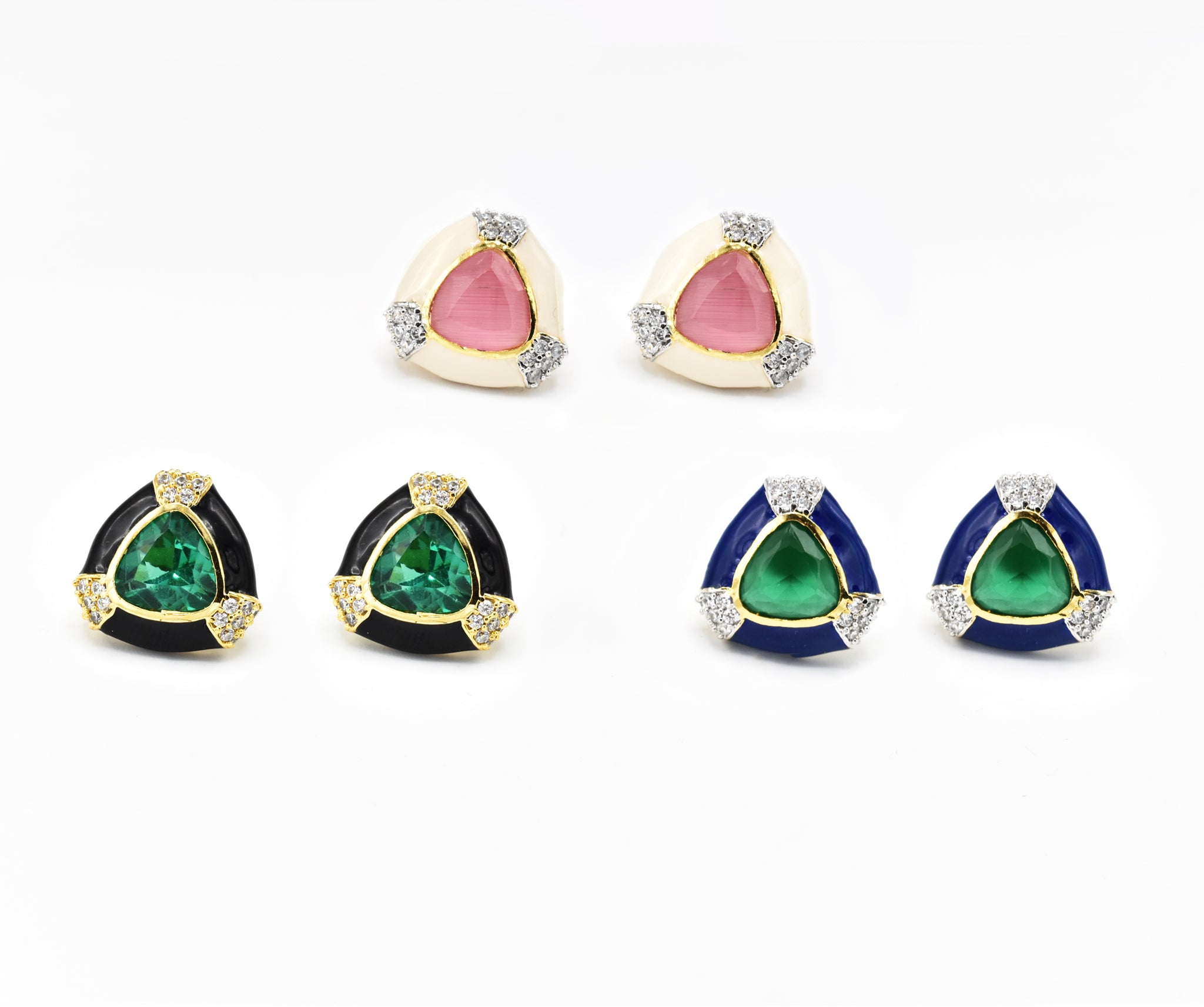 Enamel Stone Studs - The Pashm