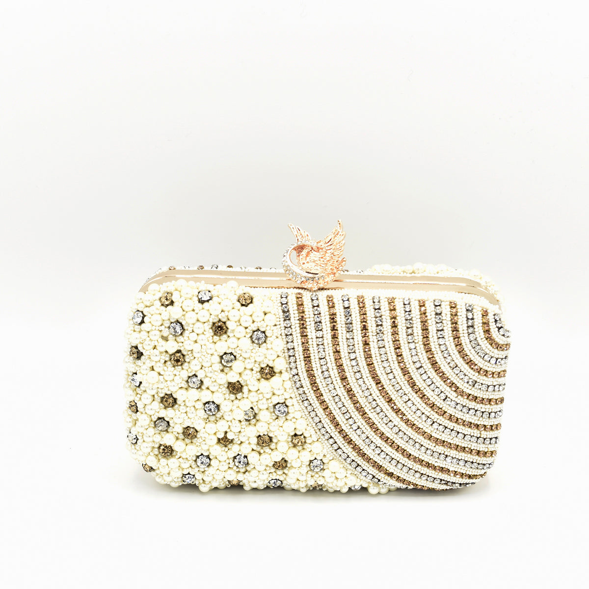 White Pearl Clutch Bag