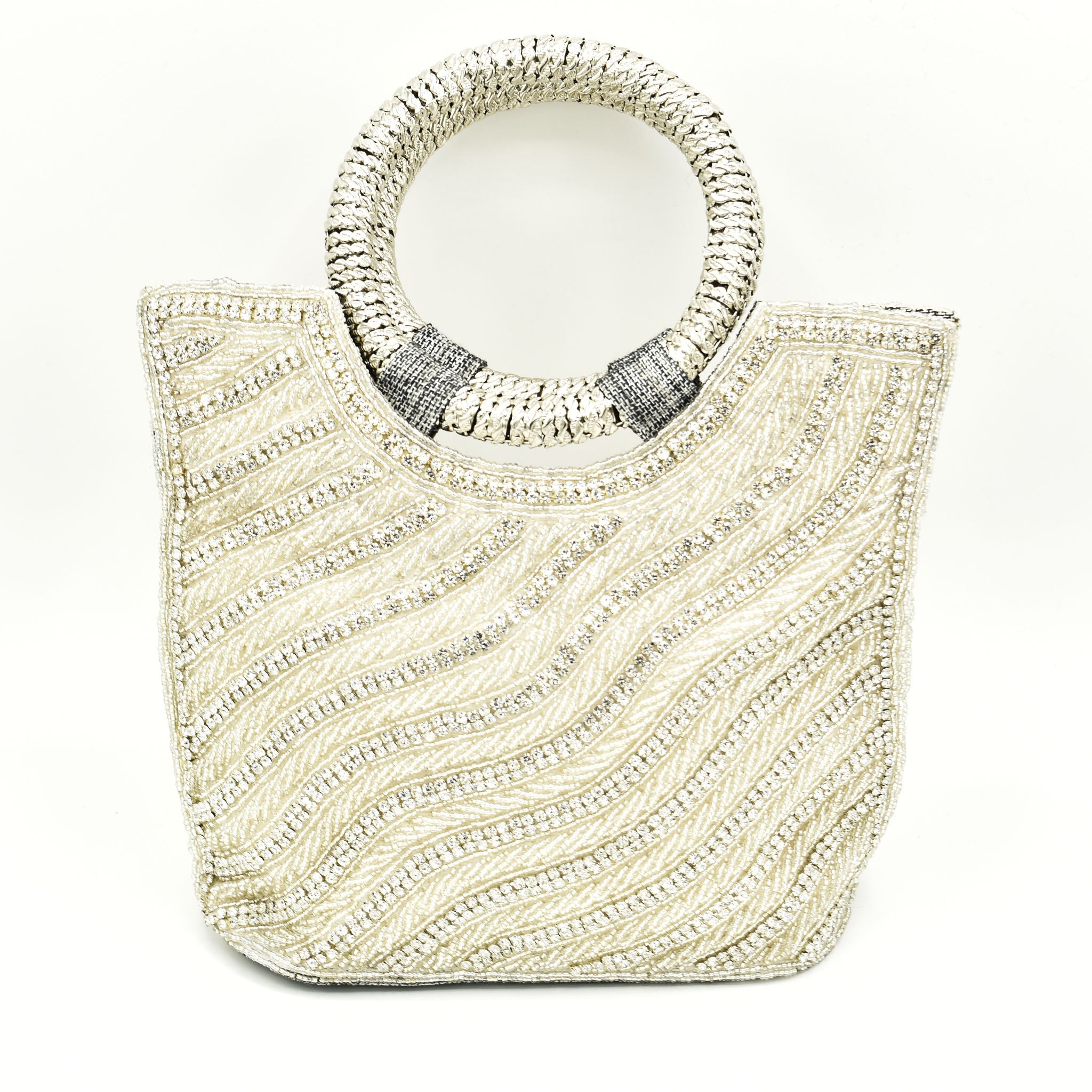 Wavy Crystal Pearl Bag - The Pashm