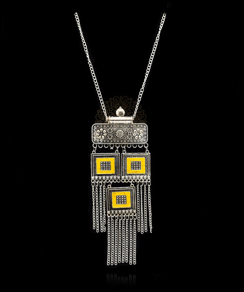 Thea Boho Metal Tassel Necklace