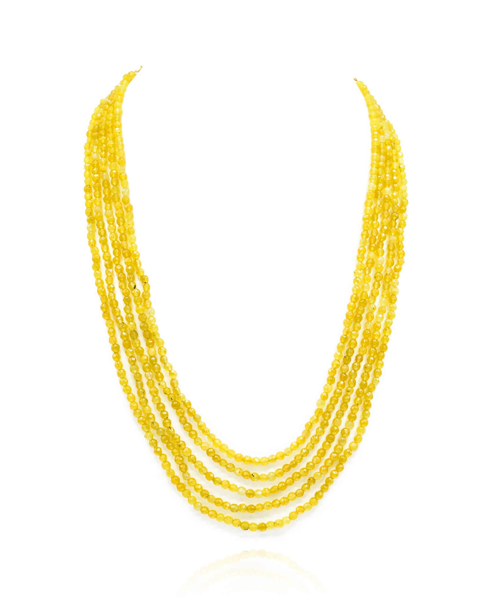 Yellow seed store bead necklace paparazzi