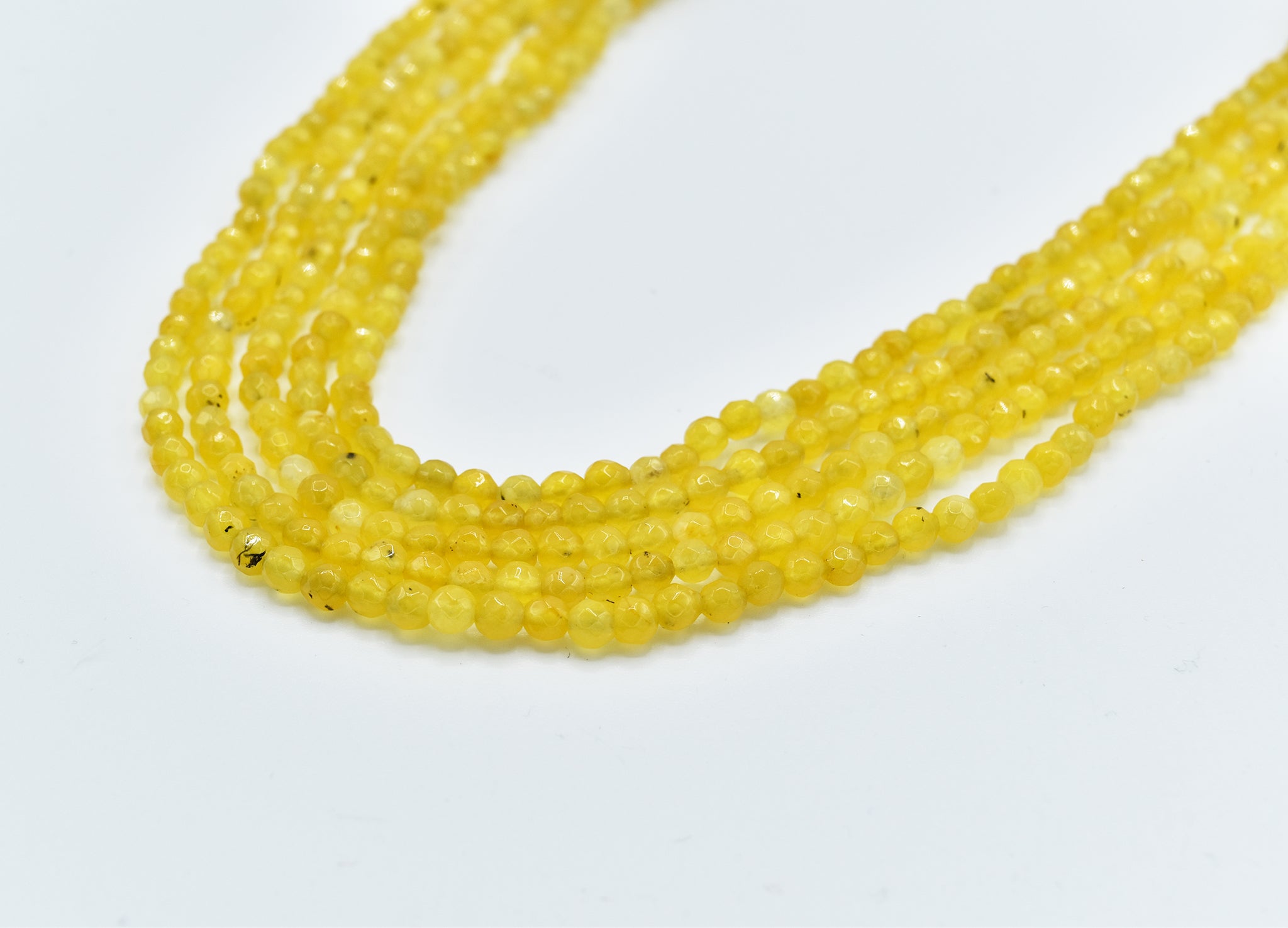 Zeta Yellow Bead Necklace Set - The Pashm